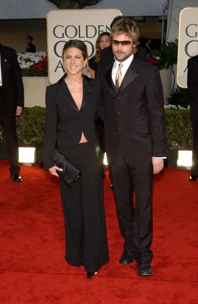Jennifer Aniston and Brad Pitt Golden Globes 2002 
