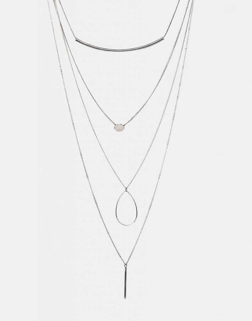 Warehouse Lux Layer Multi Row Necklace 