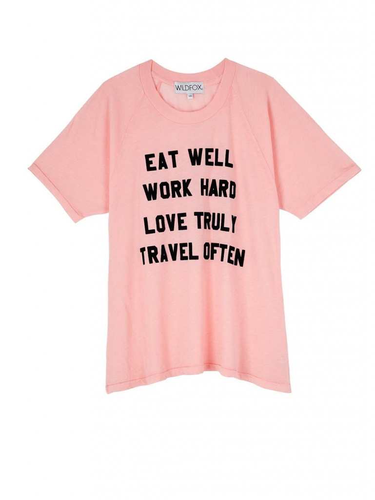 WILDFOX Mantra Scripted T-Shirt - Pink