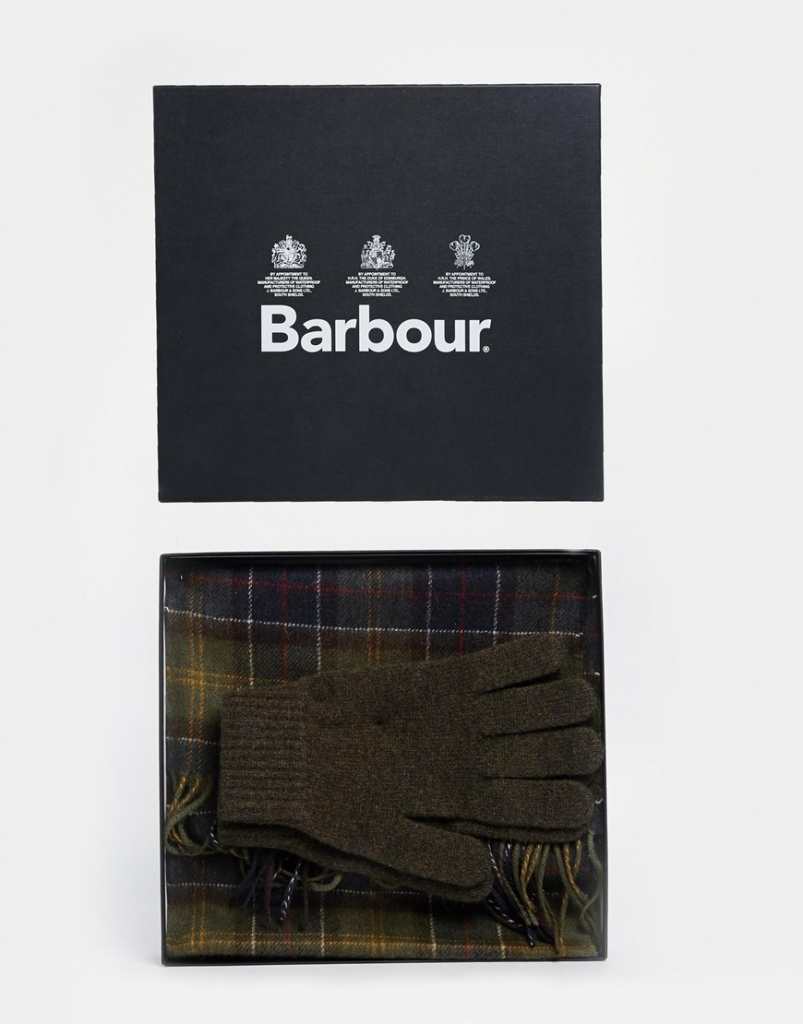 Barbour Scarf & Glove Gift Set
