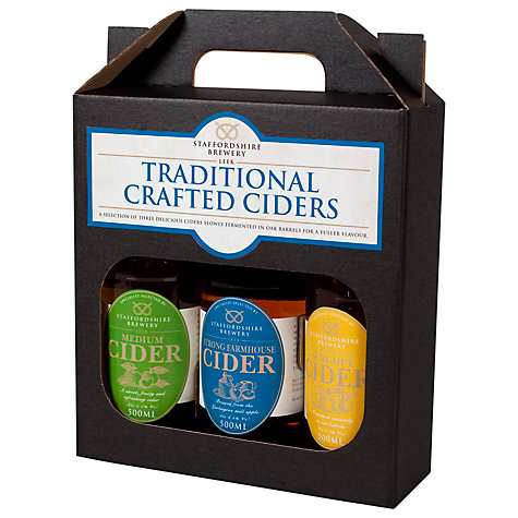 Staffordshire Brewery Traditional Crafted Ciders Set, 3 x 500ml