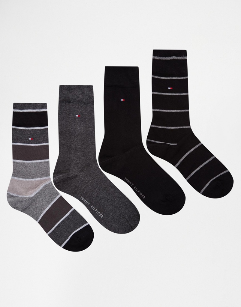Tommy Hilfiger 4 Pack Socks In Gift Box