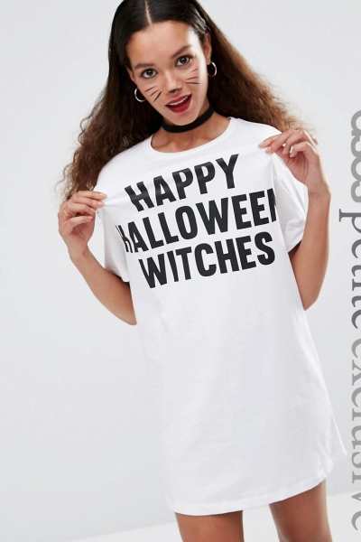 Asos Petite Happy Halloween Witches T Shirt Dress