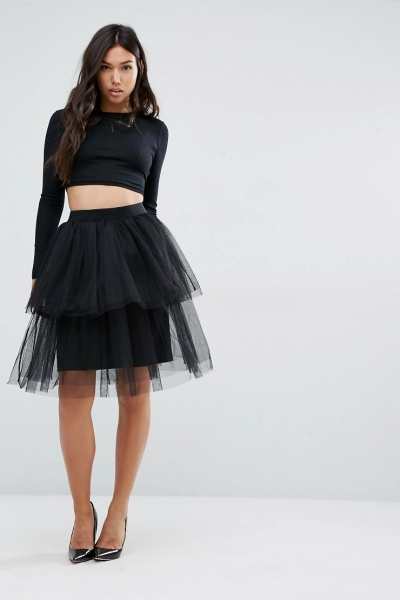 Boohoo Halloween Tiered Tulle Skirt