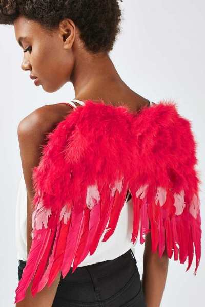 Topshop Feather Wings Red