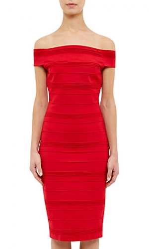 Ted Baker Inan Stripe Texture Bardot Dress