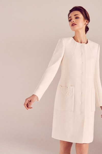 Ted Baker Embroidered Lace Detail Coat