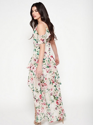 Miss Selfridge Floral Bias Frill Maxi Dress