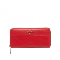J By Jasper Conran Red Zip Around Leather Wallet