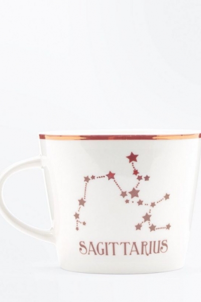 New Look Shell Pink Sagittarius Zodiac Mug