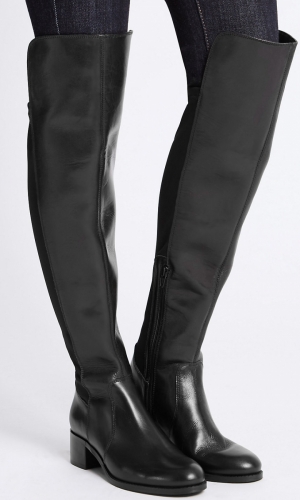 Marks And Spencer Leather Block Heel Over The Knee Boots 2