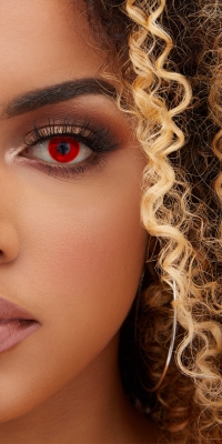 Pretty Little Thing Halloween Red Devil Daily Contact Lenses