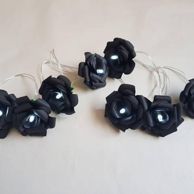 Halloween Black Rose Fairy Lights
