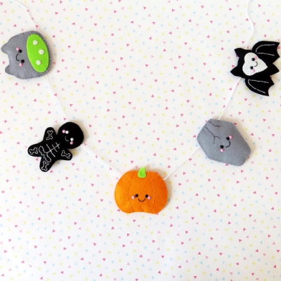 Happy Halloween Felt Garland Banner
