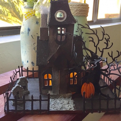 Haunted House Tea Light Halloween Decorations