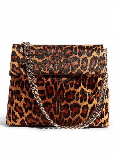 Karen Millen Leopard Print Regent Shoulder Bag