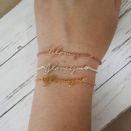 Personalized Actual Handwriting Bracelet