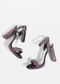 Topshop MARIETTA Glitter Platforms Sandals