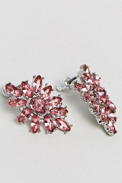 ASOS DESIGN Occasion Jewel Cluster Earrings