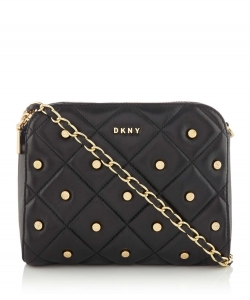 DKNY Barbara Quilted Stud Zip Cross Body Bag