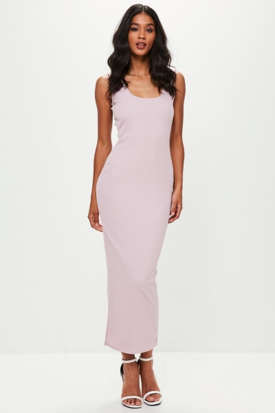 Missguided Lilac Ankle Grazer Maxi Dress