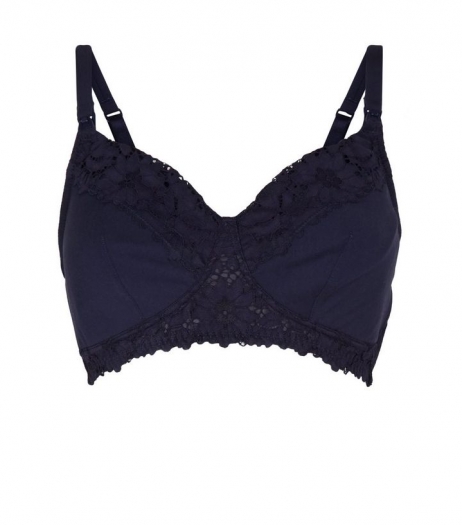 New Look Maternity Navy Lace Bralette