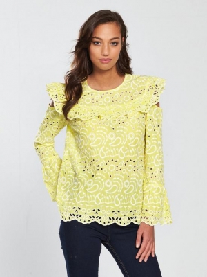 River Island Broderie Blouse